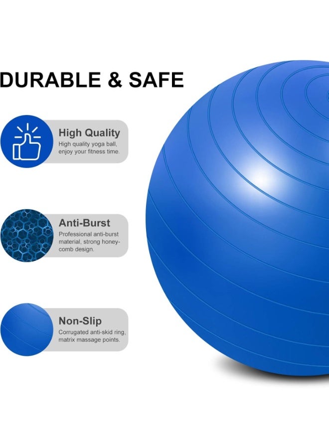 فاييت كرة تمارين اليوجا، كرة استقرار مقاومة للانزلاق ومضادة للانفجار مع مضخة سريعة - Image 3